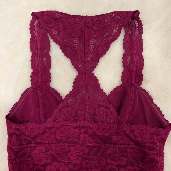Free People Bralette Magenta back race Color Size XS - Picture 2 of 8